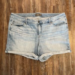 Torrid Mid Rise Midi Short Vintage Stretch | Light Wash